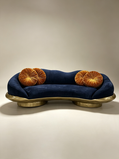 Sculptural 3D Designer Noushi Curved Sofa