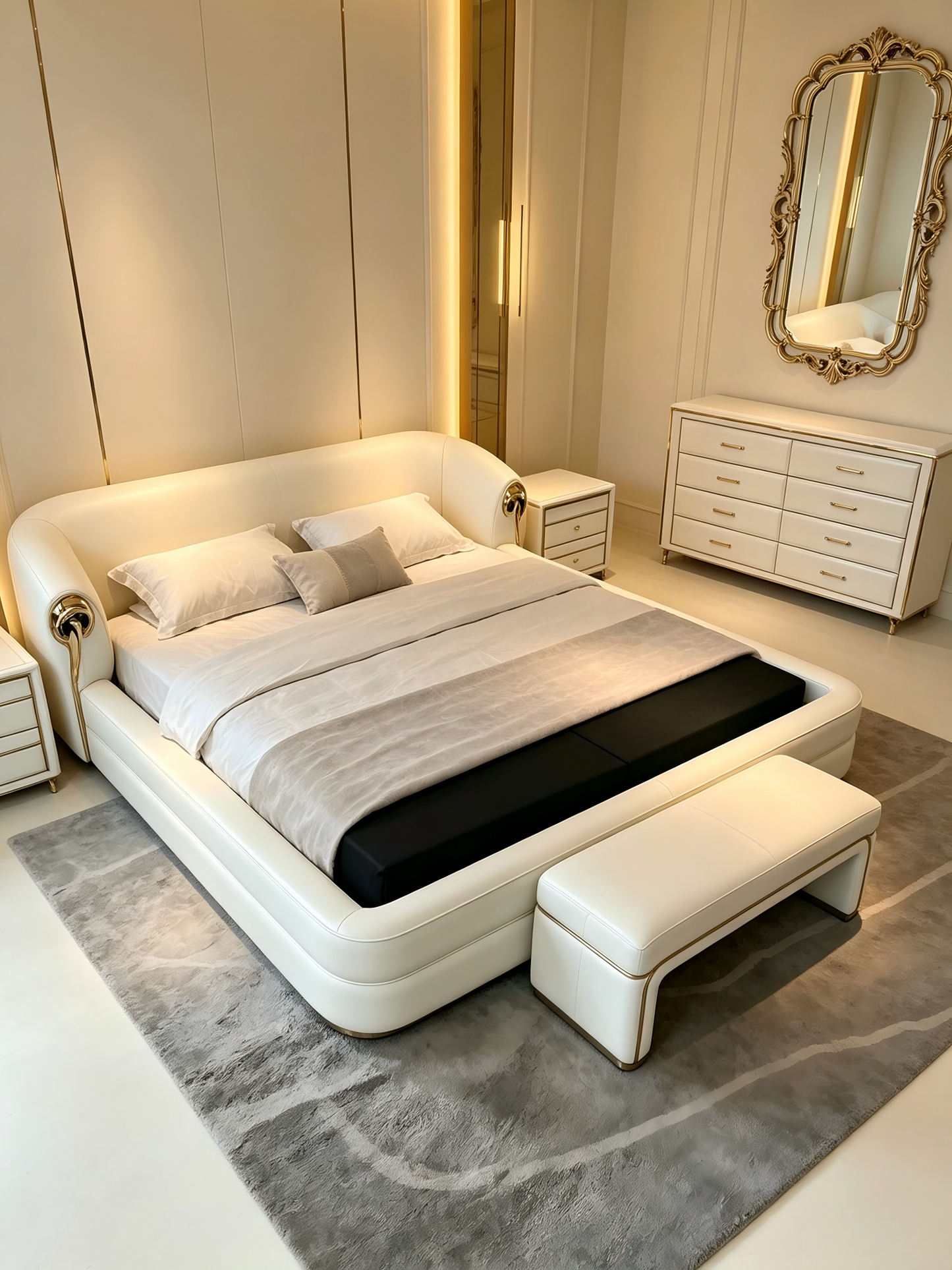 Curved Headboard Soleil Bed