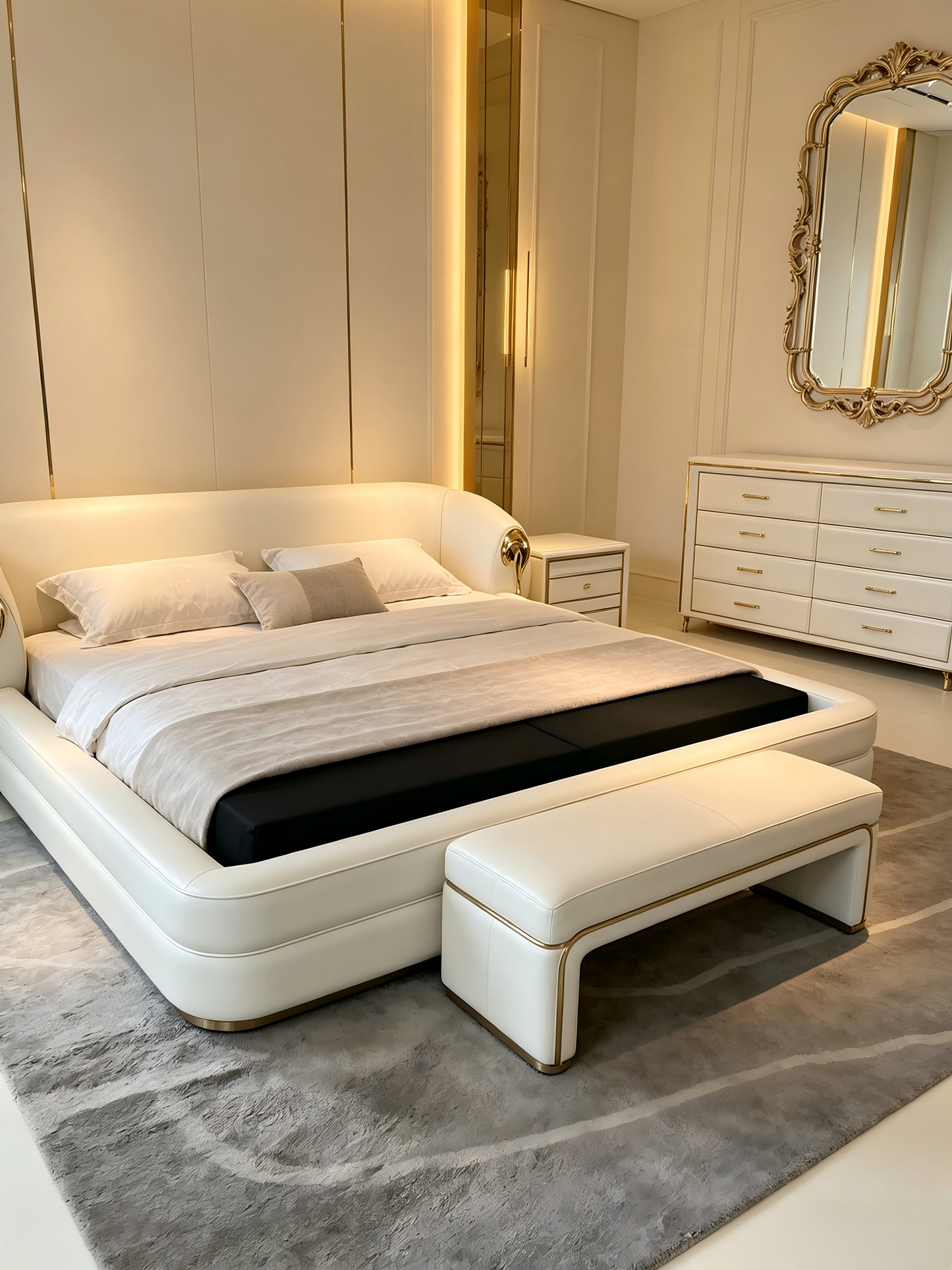 Curved Headboard Soleil Bed
