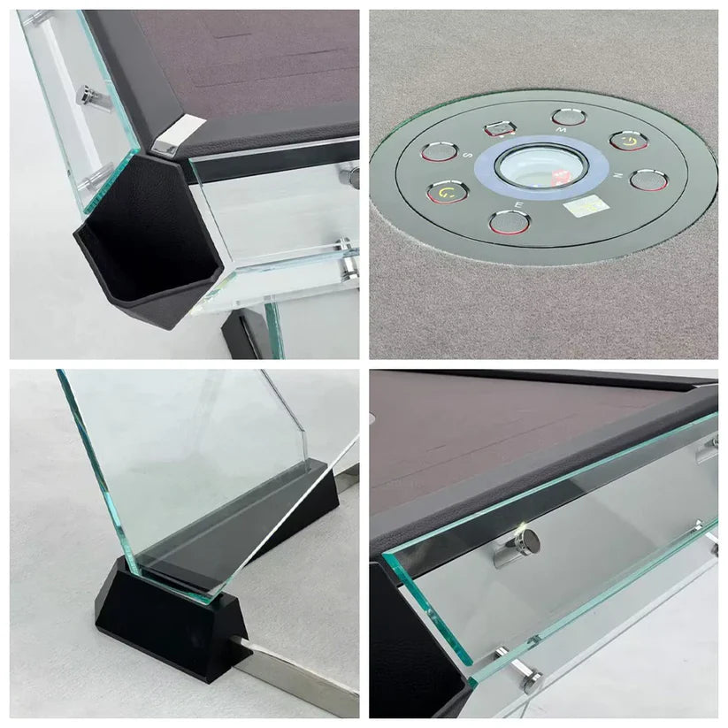Crystal Glass Mahjong Table