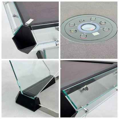 Crystal Glass Mahjong Table