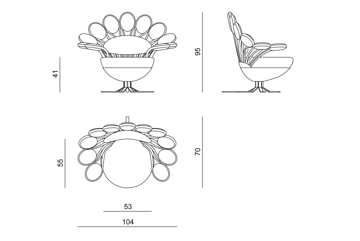 Luxury Peacock Chair one Layer