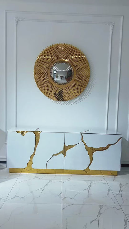 Legend-Inspired Brass Wall Mirror