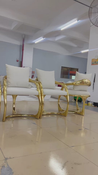 Gold-Finished Reuleaux Chair