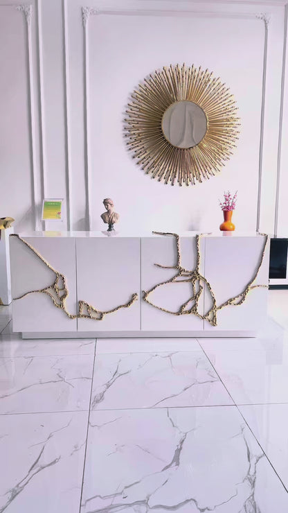 Luxury Polished Brass Credenza
