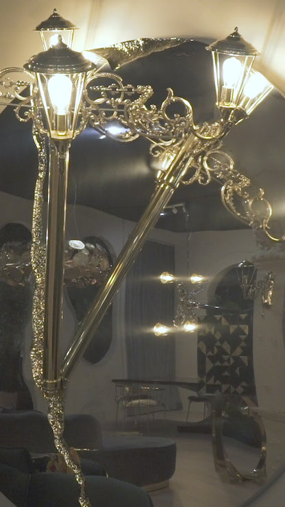 Italian Light Luxury Handmade Lumiere Round Mirror