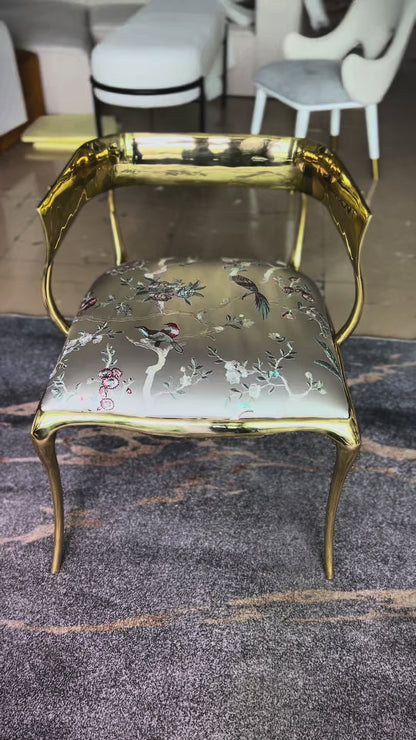 N12 Solid Gold (Brass) Frame Chair