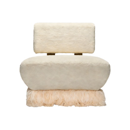 Italian Luxury Ostrich Fluff Lounge Chair