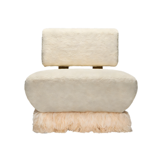 Italian Luxury Ostrich Fluff Lounge Chair