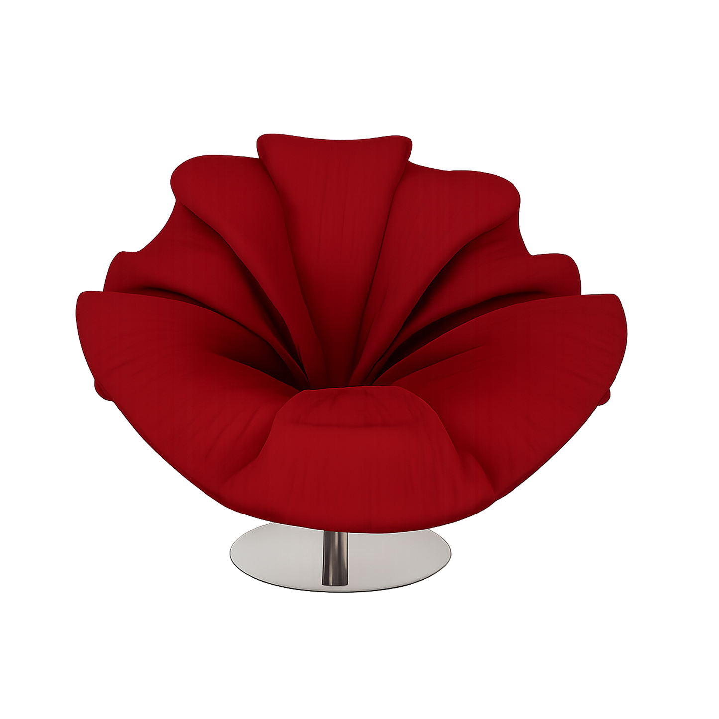 Dreamy Petal Flower Lounge Red Chair