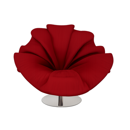 Dreamy Petal Flower Lounge Red Chair