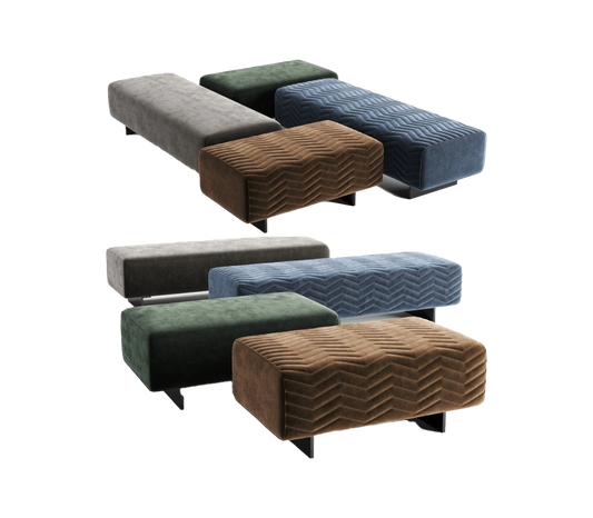 Luxury Quincy Chevron Bench