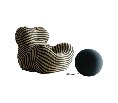 Stylish Chair with Ottoman