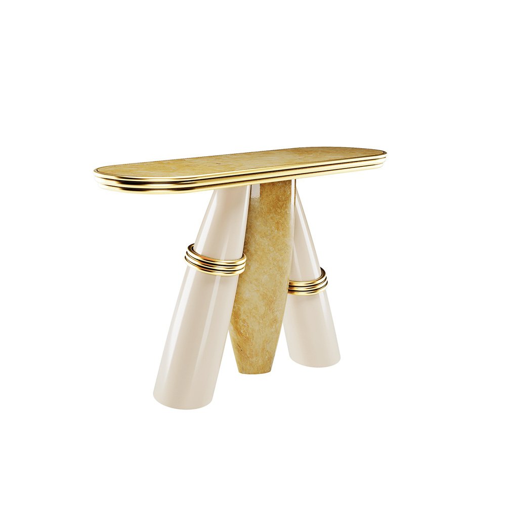 sculptural console table