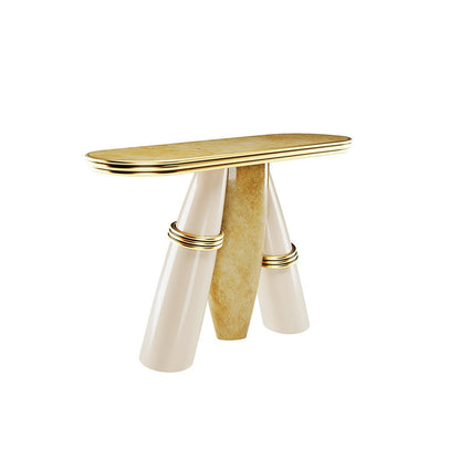 sculptural console table