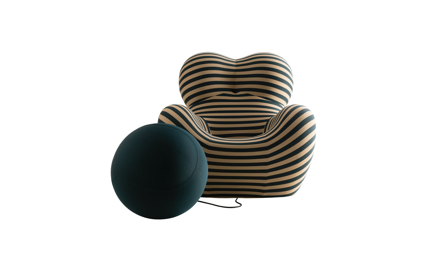 Stylish Chair with Ottoman