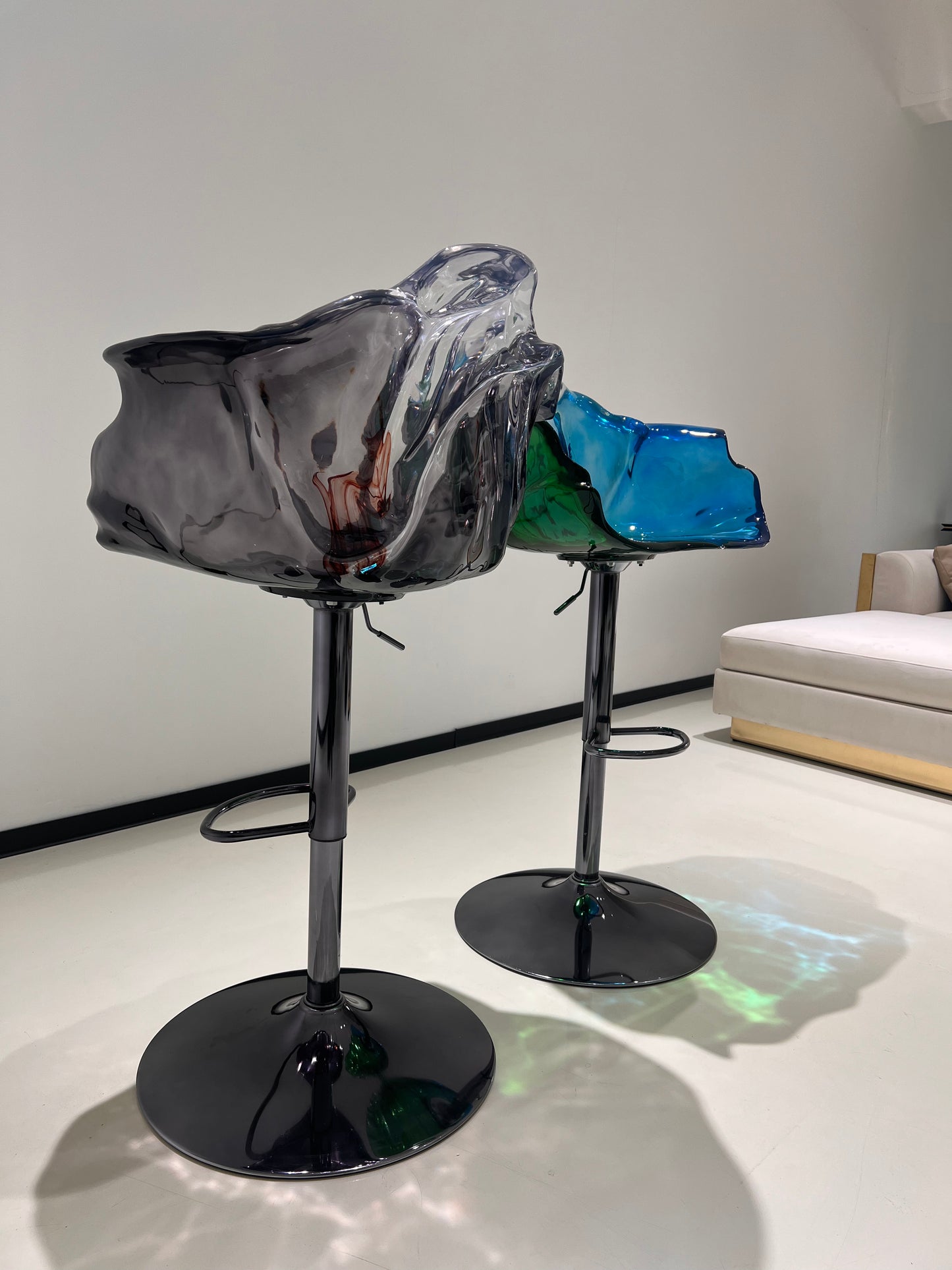 Resin Glass Bar Stools