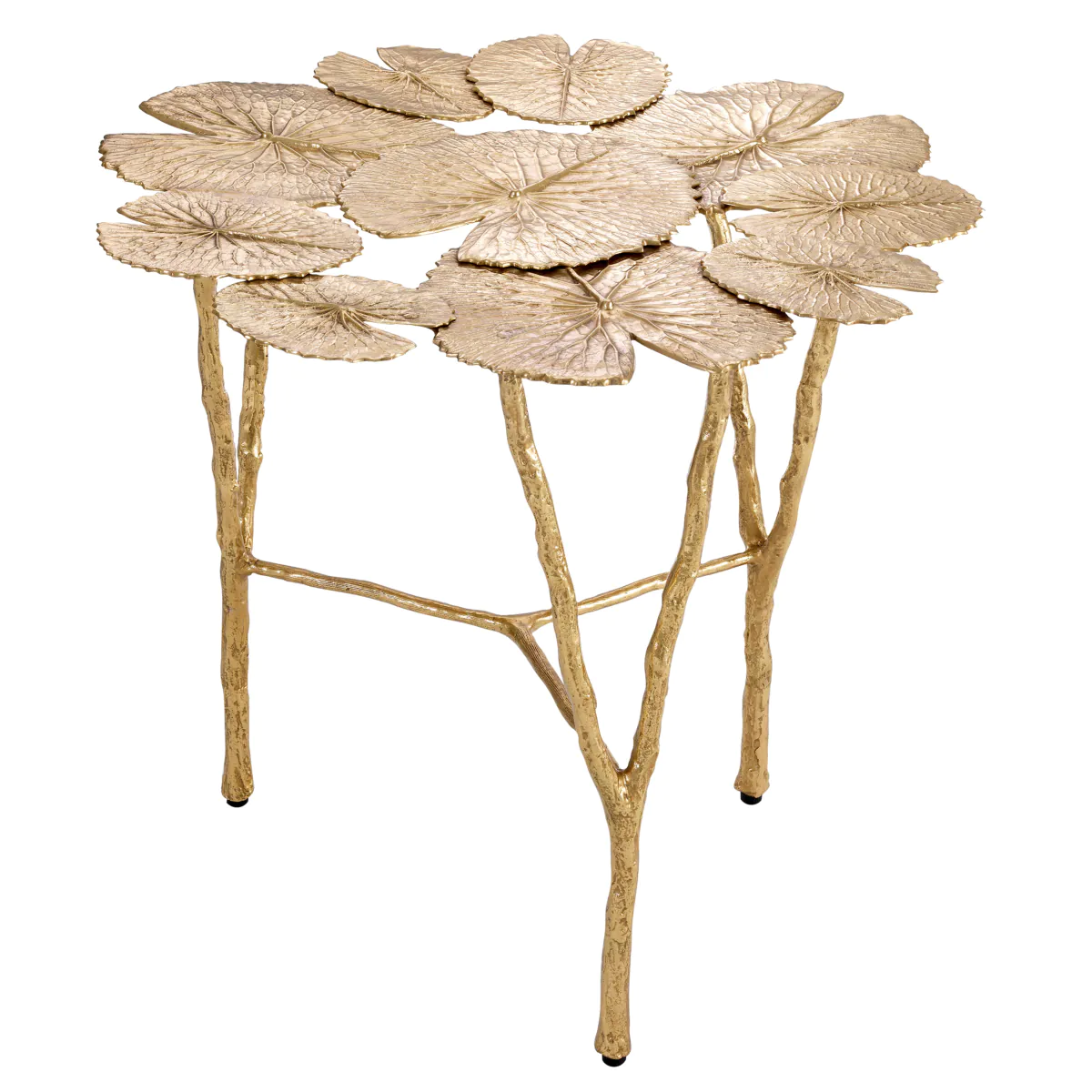 Gold Water Lilies Side Table