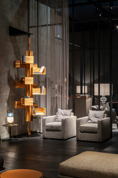 Stylish Revolving Wood Bookcase