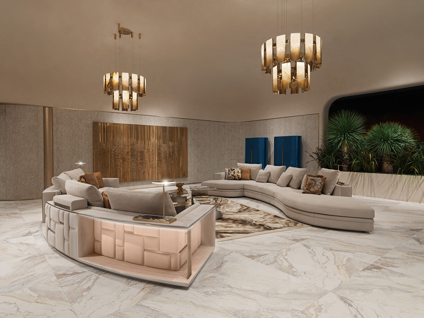 Luxury Babylon Rack Circle Sofa