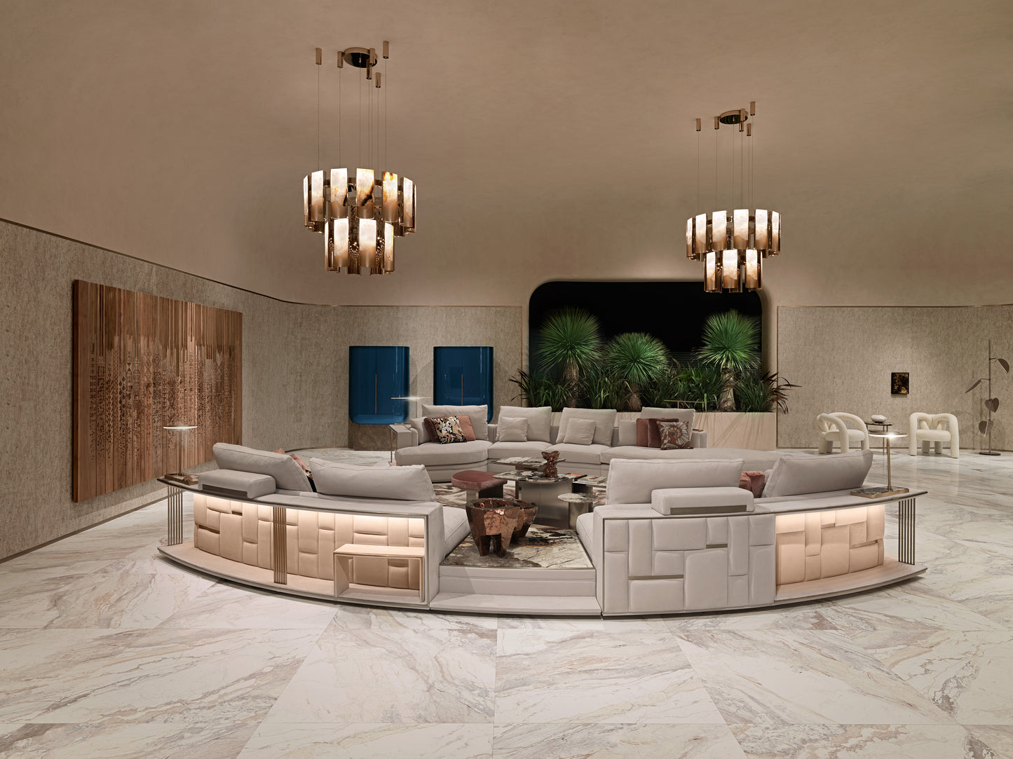 Luxury Babylon Rack Circle Sofa