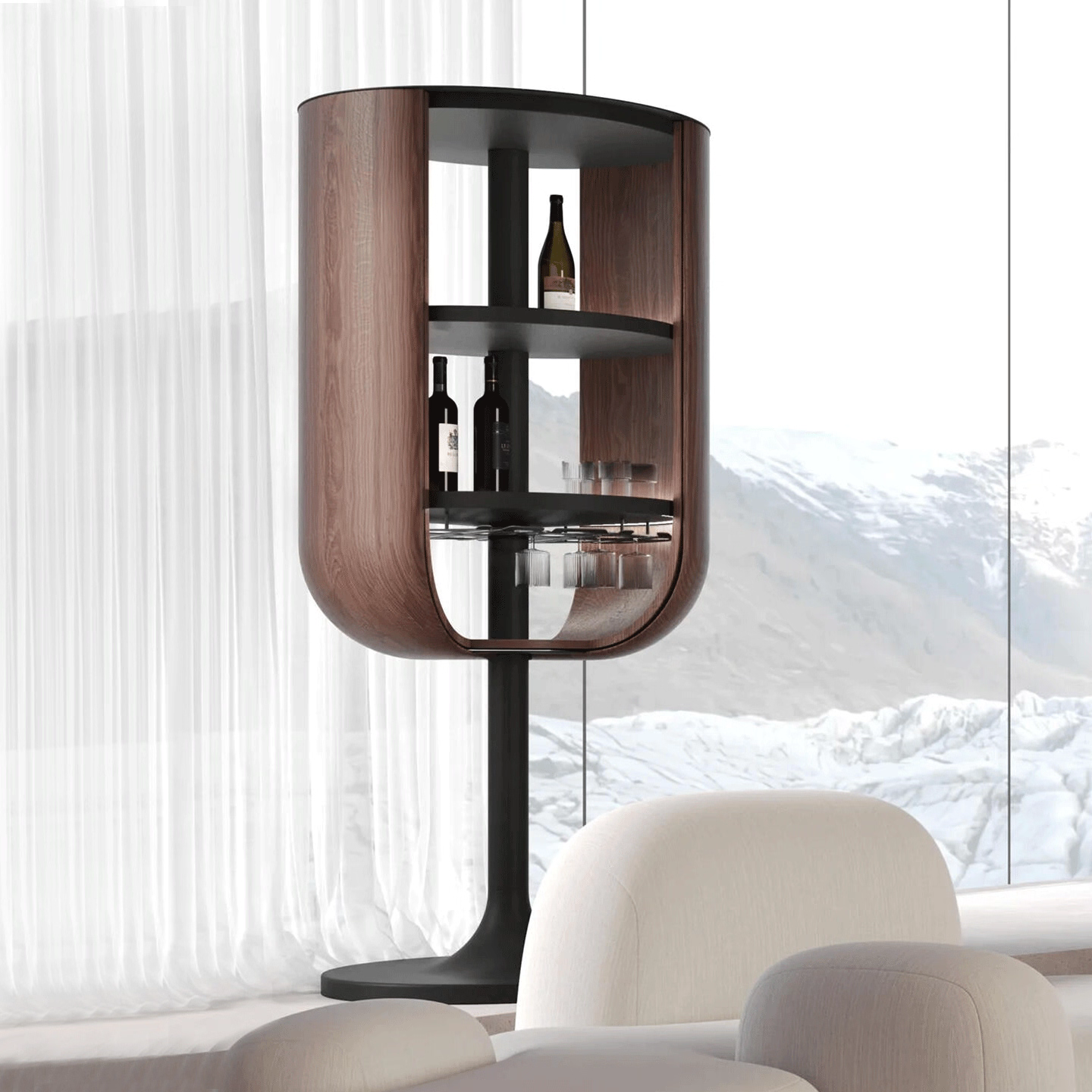 Handmade Standing Bar Cabinet