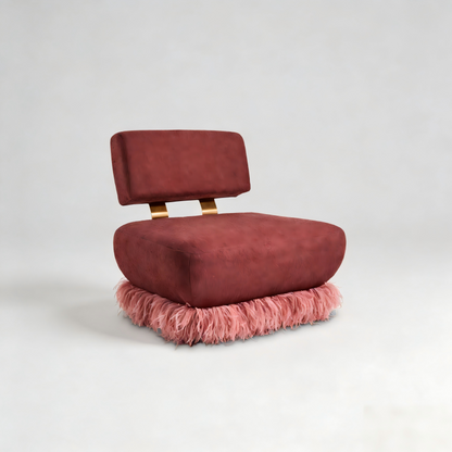 Italian Luxury Ostrich Fluff Lounge Chair