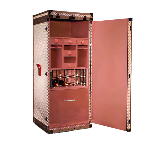 Liquor Cabinet With Leather